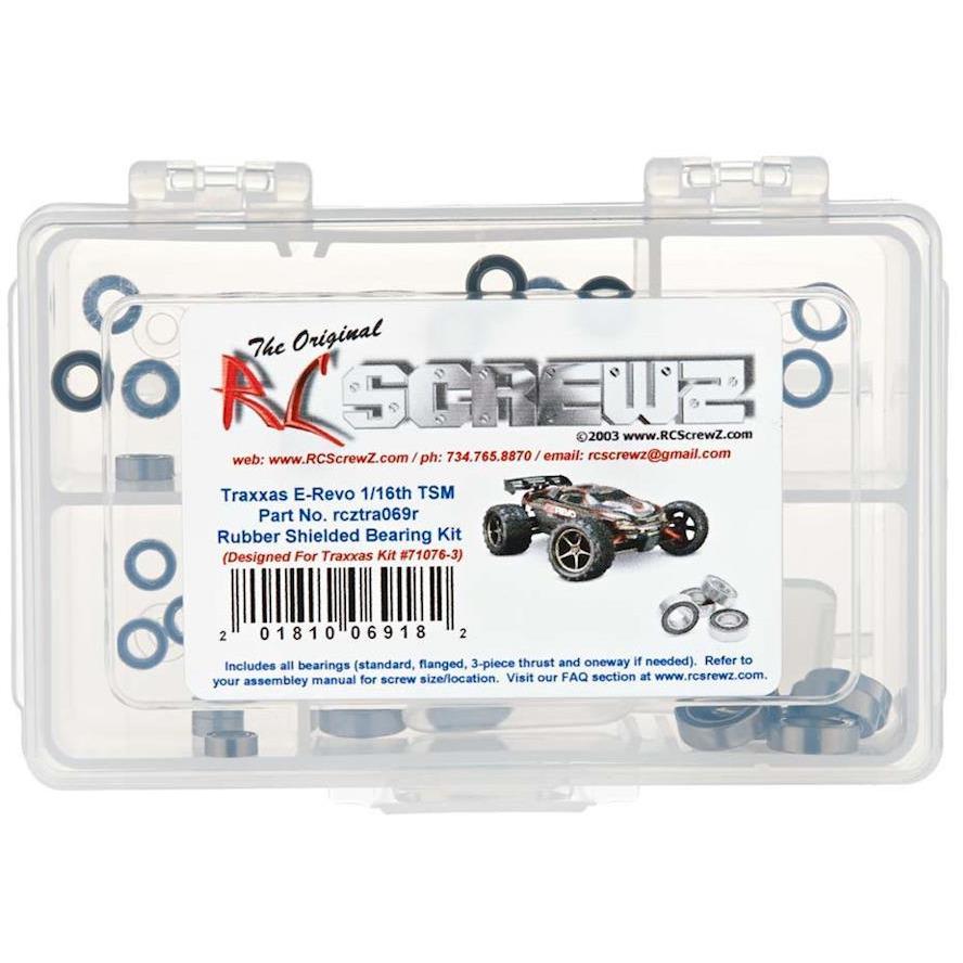 RC Screwz Rubber Shielded Bearing Kit 1/16 E-Revo TSM