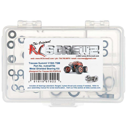 RC Screwz Metal Shielded Bearing Kit 1/16 Summit TSM