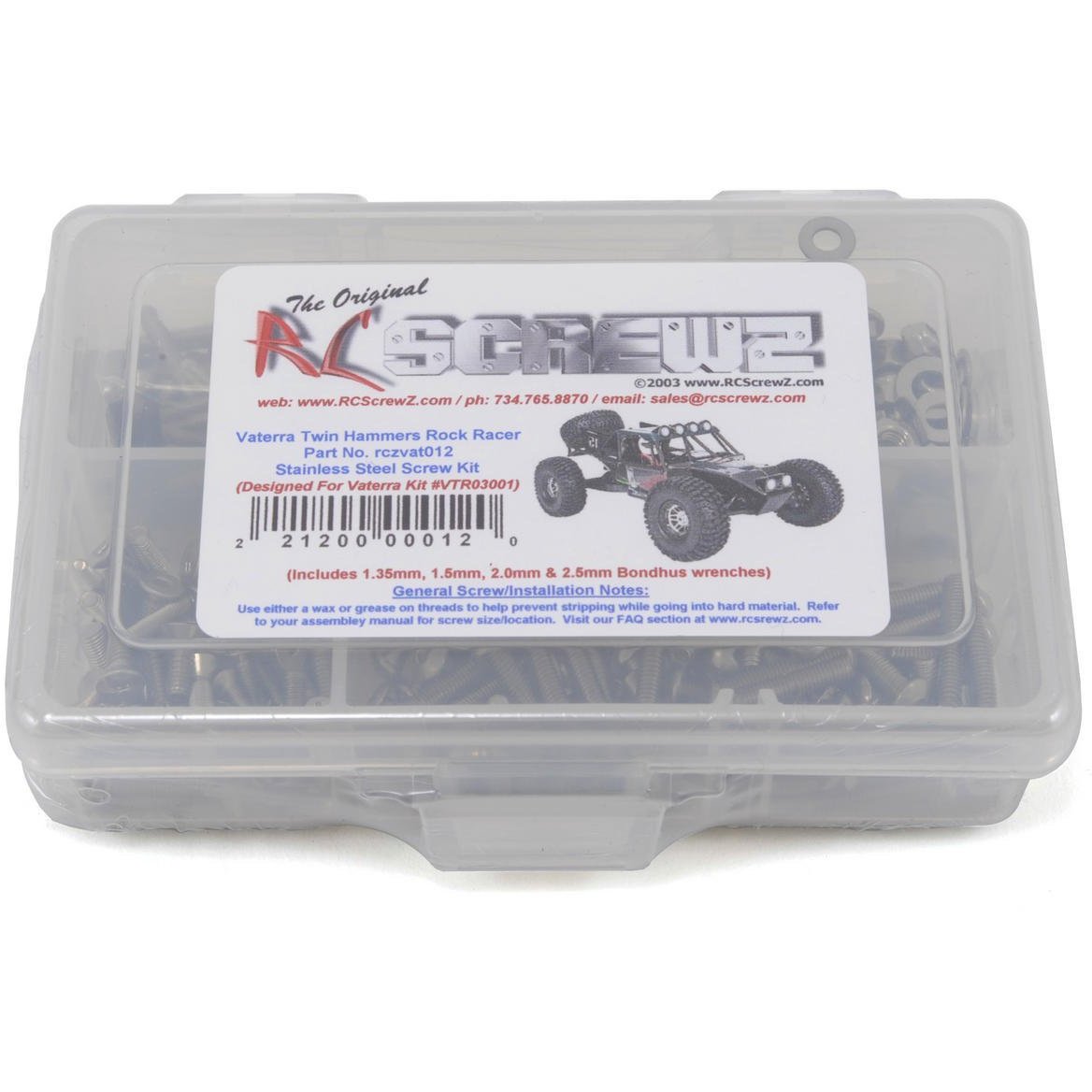 RC Screwz Vaterra Twin Hammers Rock Racer Stainless Steel Screw Kit