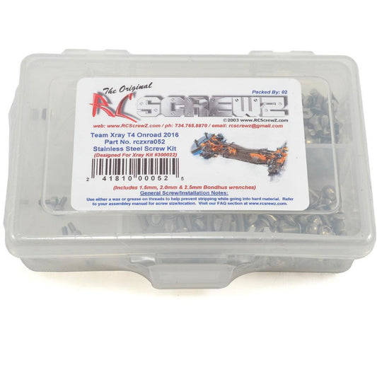 RC Screwz XRAY T4 2016 Stainless Steel Screw Kit