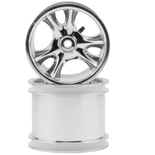 RPM 12mm Hex "Clawz 6-Spoke" Traxxas Electric Rear Wheels (2) (Chrome)