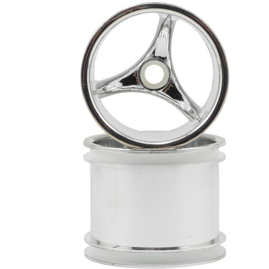 RPM "Talonz 3-Spoke" Traxxas Nitro Front Wheels (2) (Chrome) (Pins)