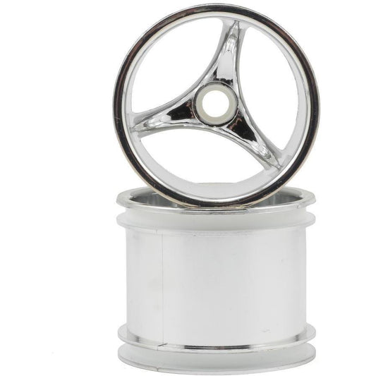 RPM "Talonz 3-Spoke" Traxxas Nitro Front Wheels (2) (Chrome) (Pins)