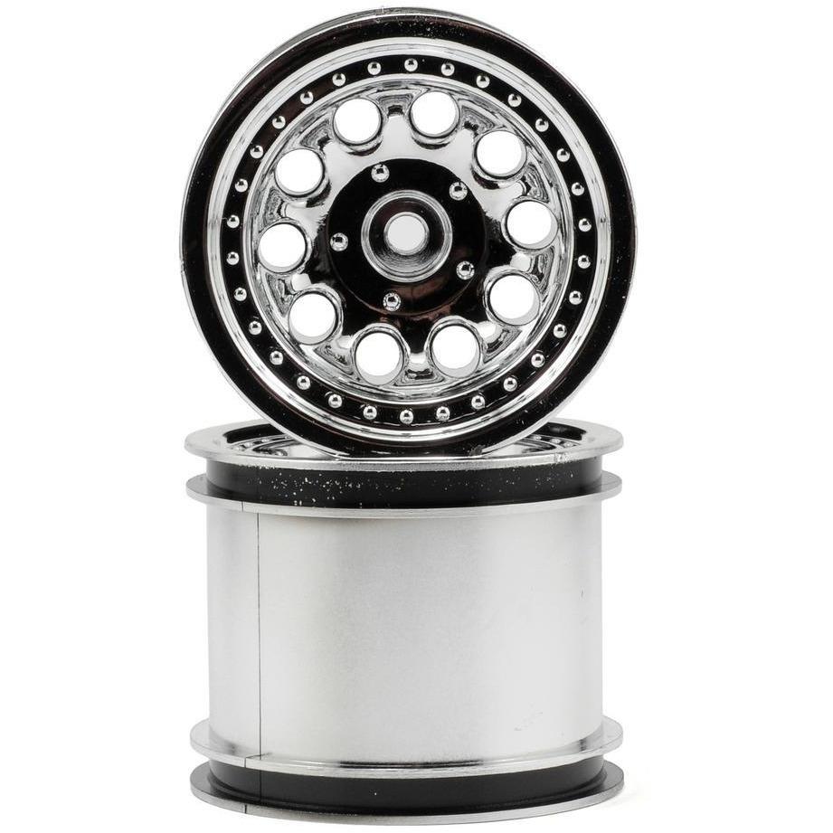RPM 12mm Hex "Revolver 10 Hole" Traxxas Electric Rear Wheels (2) (Chrome)