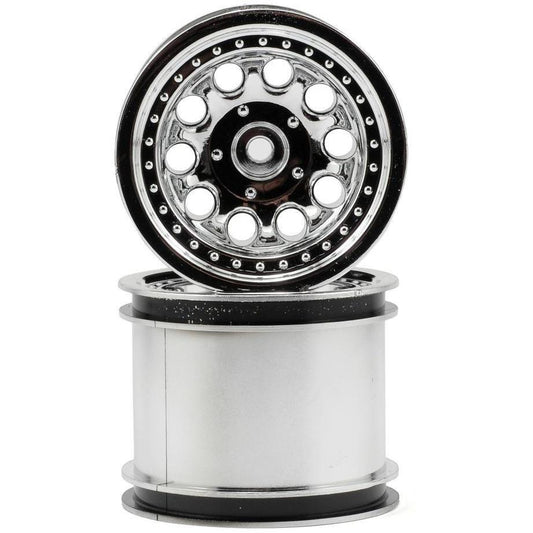 RPM 12mm Hex "Revolver 10 Hole" Traxxas Electric Rear Wheels (2) (Chrome)