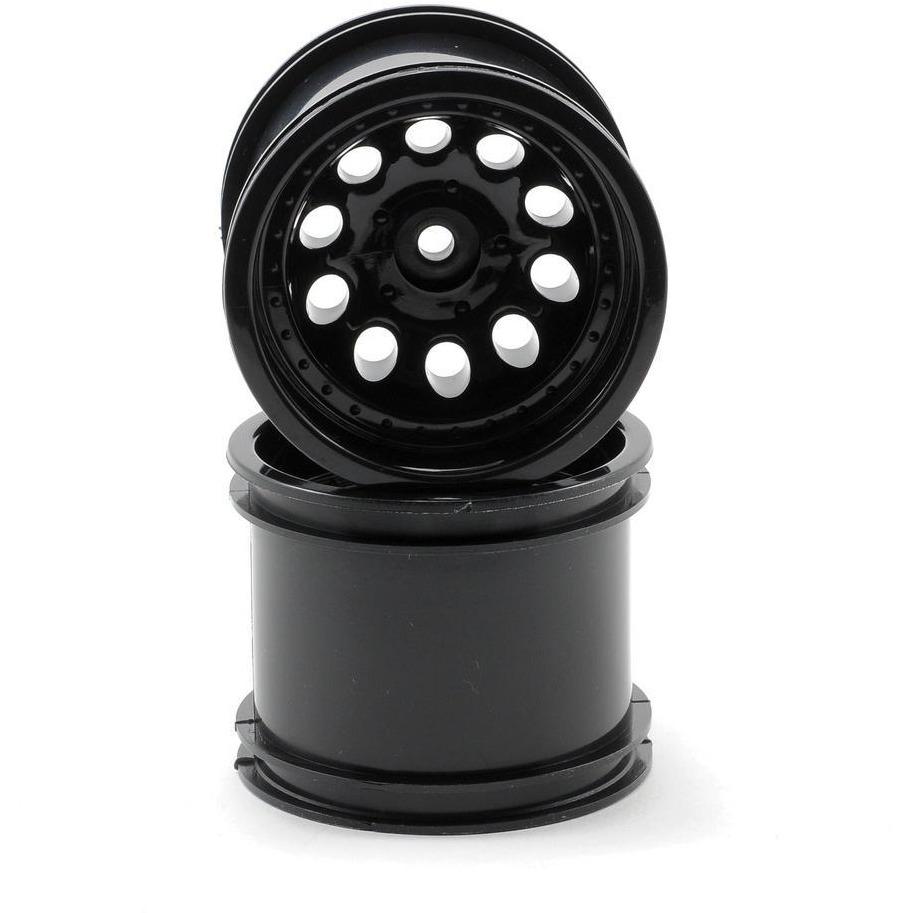 RPM Revolver 10 Hole Traxxas Electric Front/Nitro Rear Wheels (2) (Black)