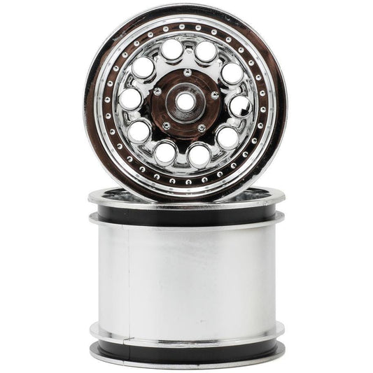 RPM Revolver 10 Hole Traxxas Electric Front/Nitro Rear Wheels (2) (Chrome)