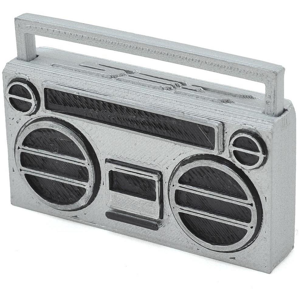 Scale By Chris 80's Style Boom Box (Silver)