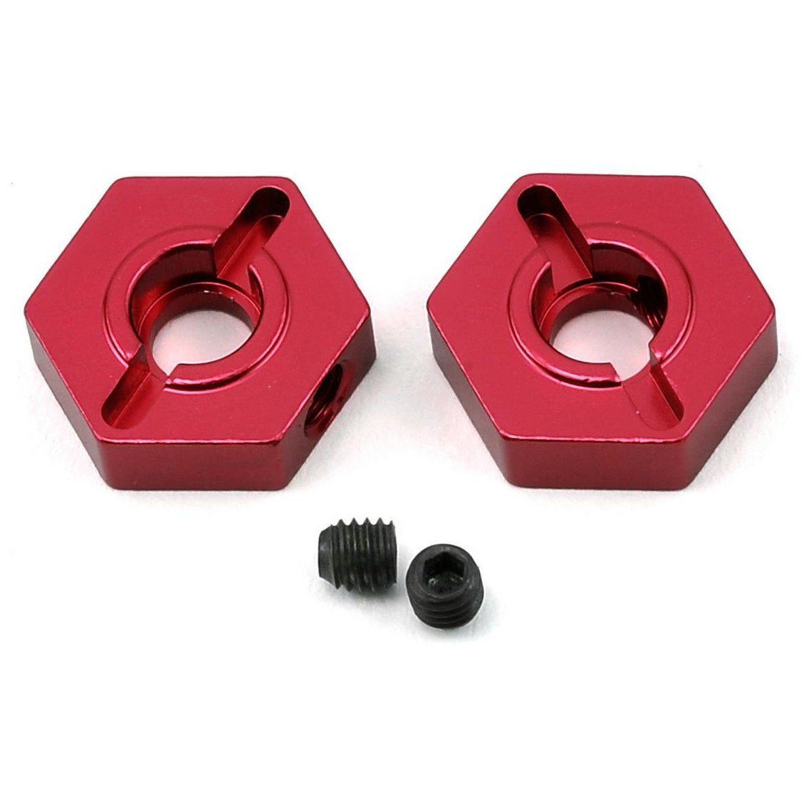 ST Racing Concepts Arrma Aluminum Front Hex Adapters (2) (Red)