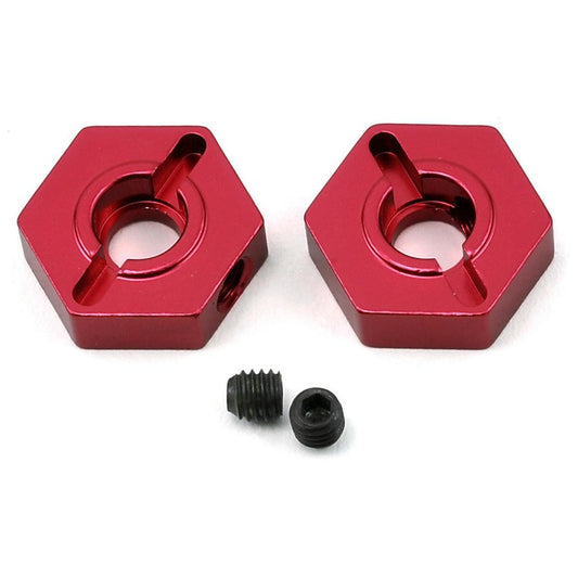 ST Racing Concepts Arrma Aluminum Front Hex Adapters (2) (Red)