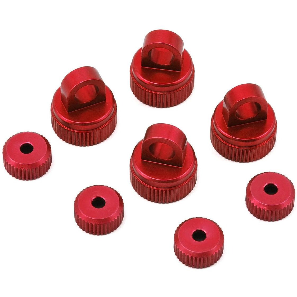 ST Racing Concepts Arrma Aluminum Upper & Lower Shock Caps (Red)