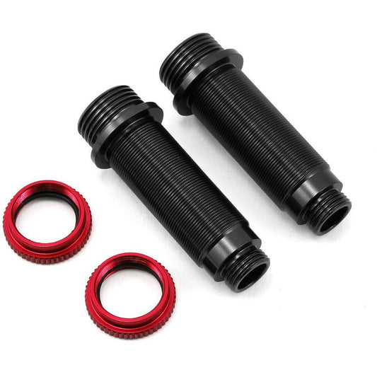 ST Racing Concepts Arrma Aluminum Rear Threaded Shock Bodies (2) (Black/Red)