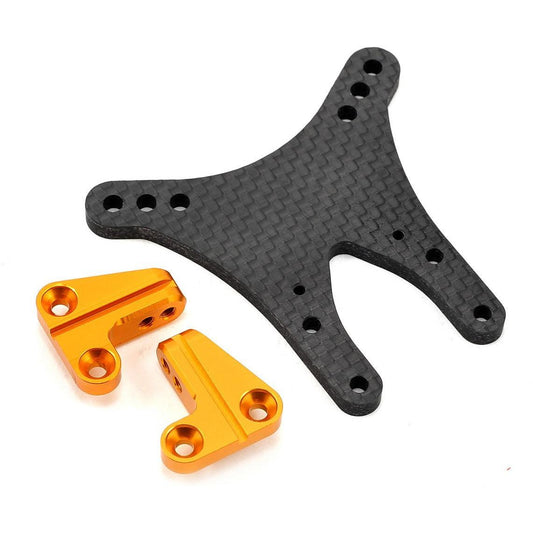 ST Racing Concepts DEX210 4mm Graphite Front Shock Tower (Gold)