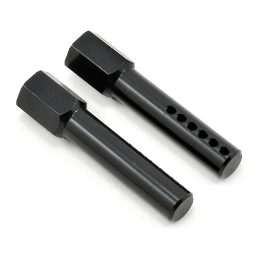 ST Racing Concepts Aluminum CNC Front Body Post Set (Black) (2)