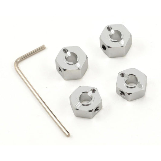 ST Racing Concepts 12mm Aluminum "Lock Pin Style" Wheel Hex Set (Silver) (4)