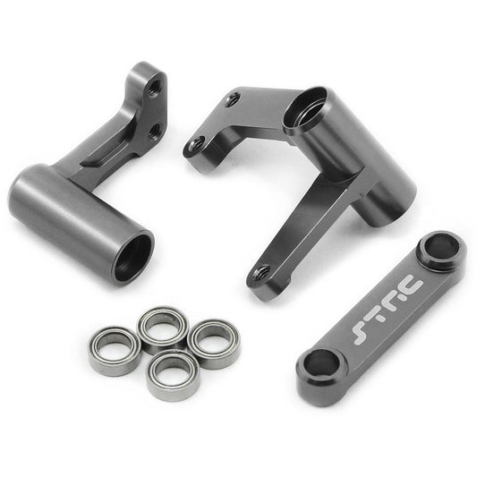 ST Racing Concepts Aluminum Steering Bellcrank Set (w/Bearings) (Gun Metal)