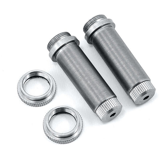 ST Racing Concepts Aluminum Threaded Rear Shock Body Set (Silver) (2) (Slash)