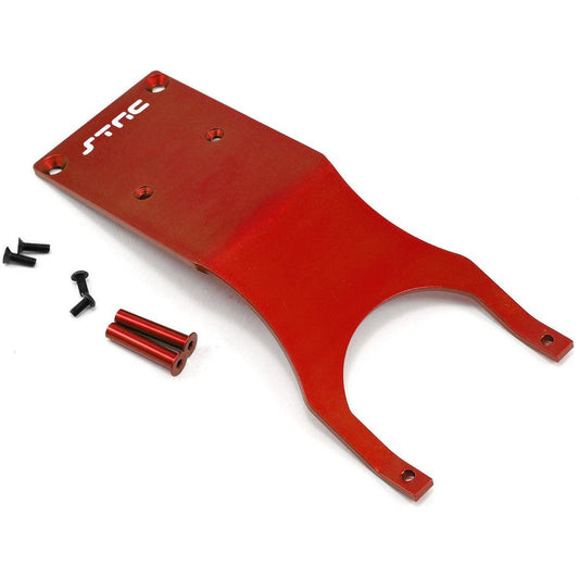 ST Racing Concepts Aluminum Front Skid Plate Set (w/steering posts) (Red)