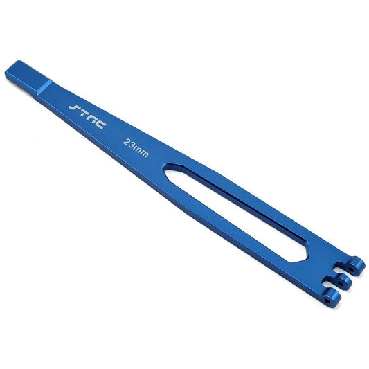 ST Racing Concepts Aluminum TRX-4 Battery Hold Down Plate (Blue)