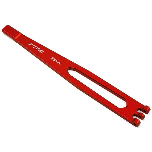 ST Racing Concepts Aluminum TRX-4 Battery Hold Down Plate (Red)