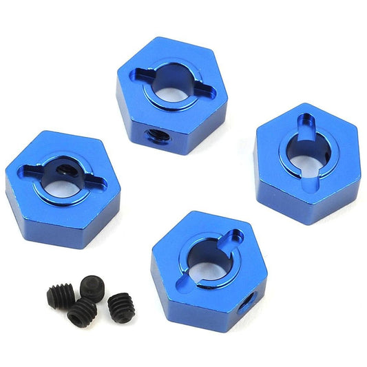 ST Racing Concepts Traxxas 4Tec 2.0 Aluminum Hex Adapters (4) (Blue)