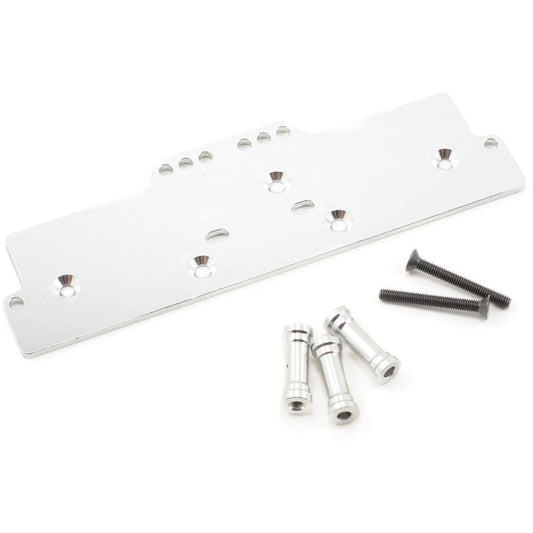 ST Racing Concepts Aluminum Front Adjustable 4-Link Servo/Battery Plate (Silver)