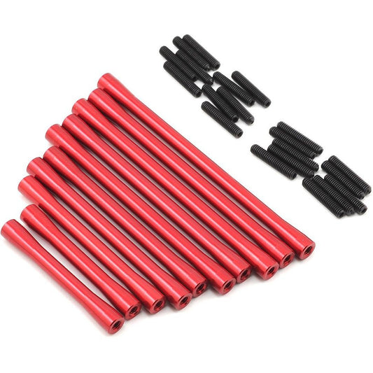 ST Racing Concepts SCX10 II RTR HD Suspension/Steering Link Set (10) (Red)