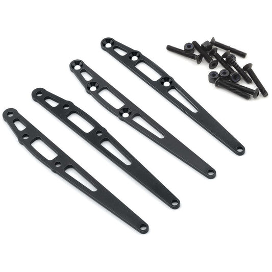 ST Racing Concepts Aluminum Reinforcement Rear Lower Link Plate (4) (Black)