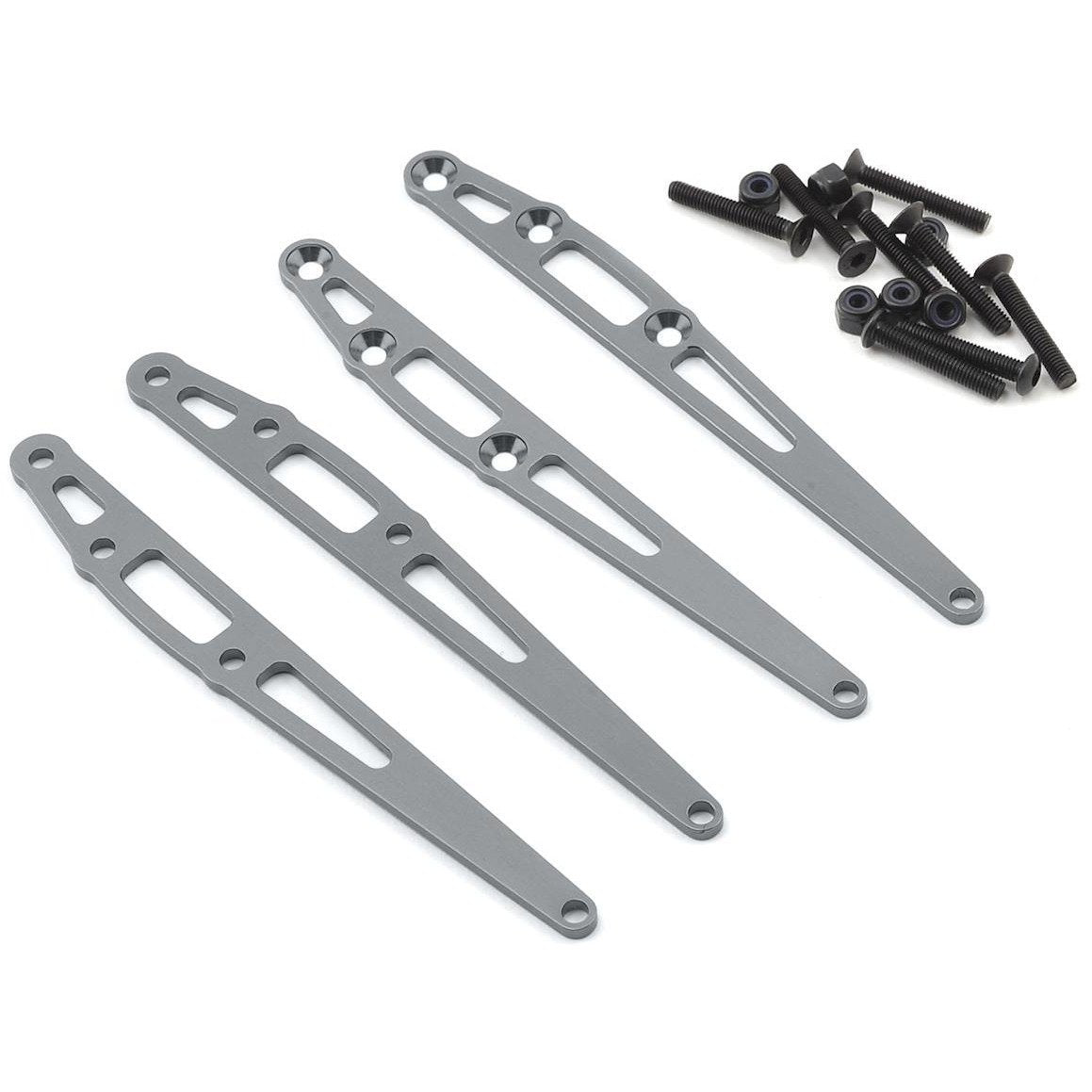 ST Racing Concepts Aluminum Reinforcement Rear Lower Link Plate (4) (Gun Metal)