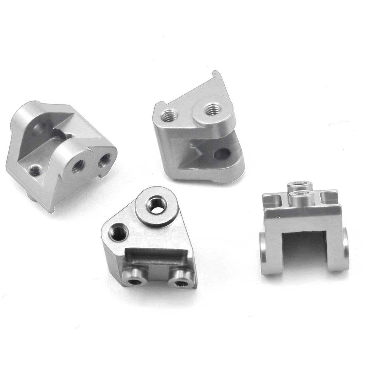 ST Racing Concepts SCX10 II Aluminum Lower Shock/Link Mount (4) (Silver)