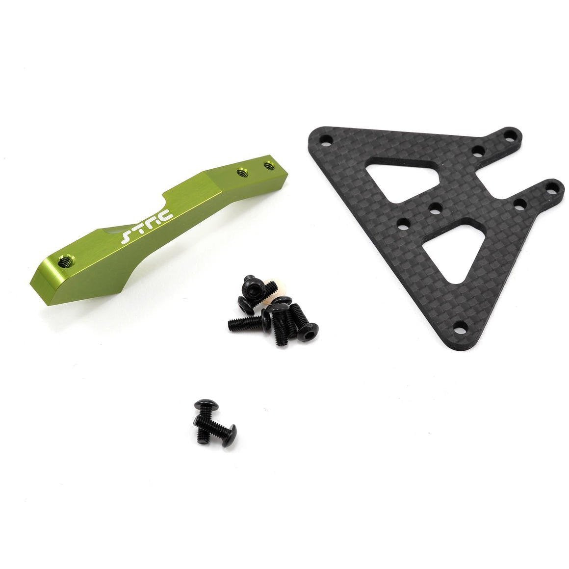 ST Racing Concepts Aluminum & Carbon Fiber Front Chassis Brace Kit (Green)