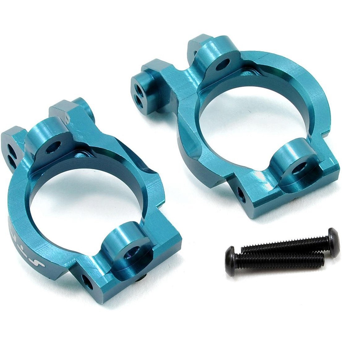 ST Racing Concepts Front Caster Block Set (Blue) (2)