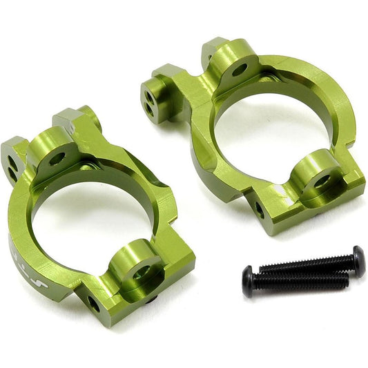 ST Racing Concepts Front Caster Block Set (Green) (2)