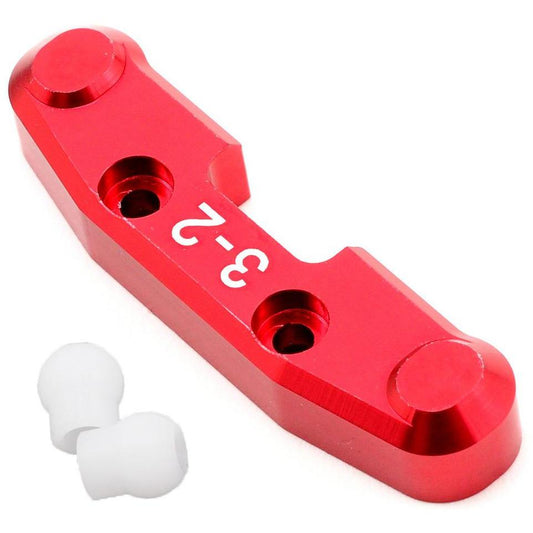 ST Racing Concepts Aluminum "3-2" Rear Arm Mount w/Delrin Inserts (Red)