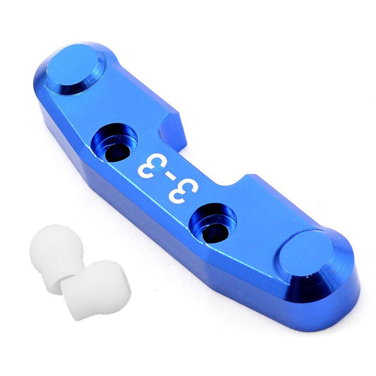 ST Racing Concepts Aluminum "3-3" Rear Arm Mount w/Delrin Inserts (Blue)