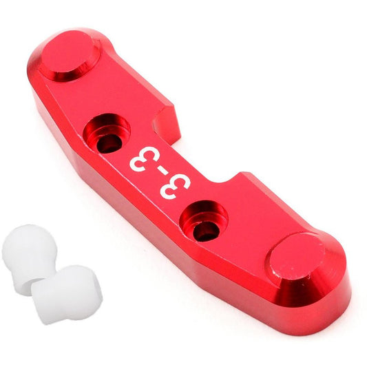 ST Racing Concepts Aluminum "3-3" Rear Arm Mount w/Delrin Inserts (Red)