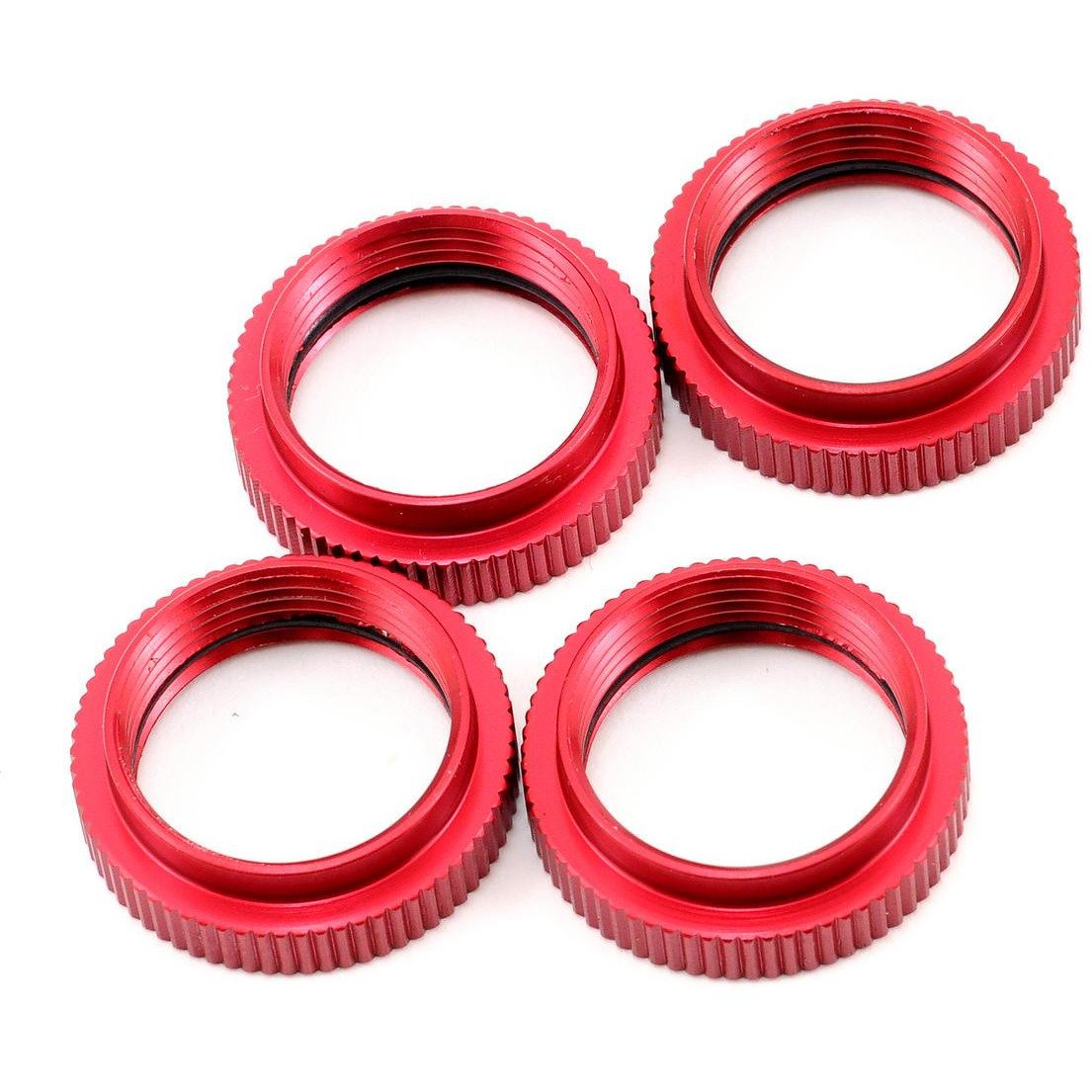 ST Racing Concepts Aluminum Spring Collar Set (Red) (4)