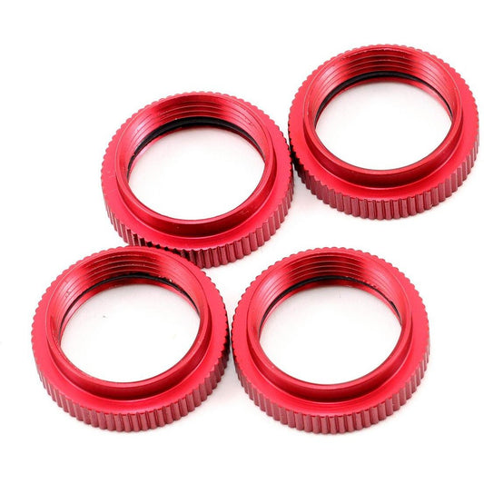 ST Racing Concepts Aluminum Spring Collar Set (Red) (4)
