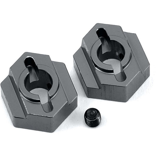 ST Racing Concepts B5 Aluminum Rear Hex Adapter (2) (Gun Metal)