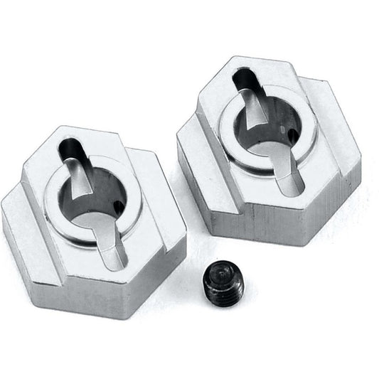 ST Racing Concepts B5 Aluminum Rear Hex Adapter (2) (Silver)