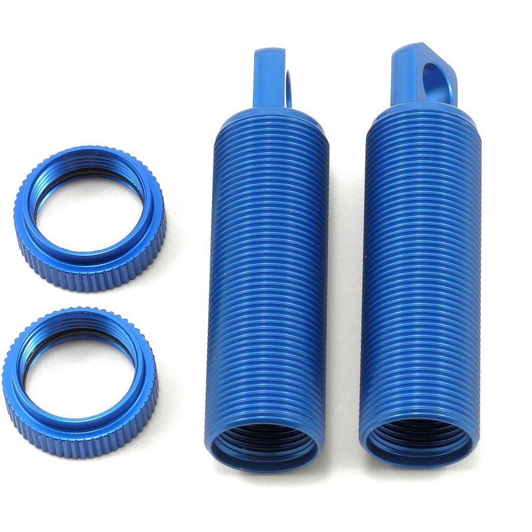 ST Racing Concepts Aluminum Threaded Front Shock Body & Collar Set (Blue) (2)