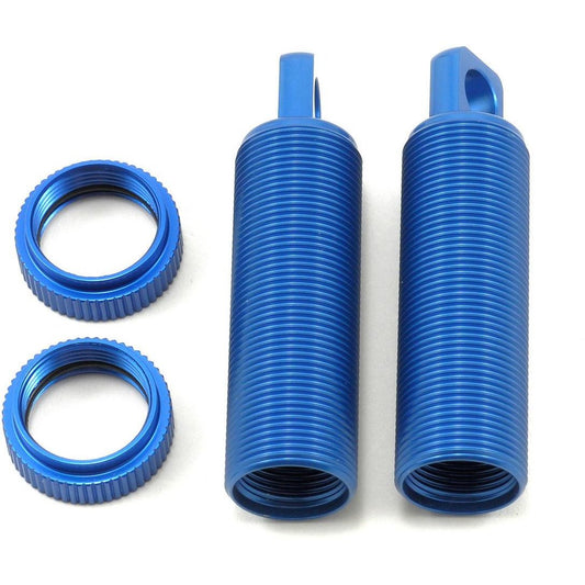 ST Racing Concepts Aluminum Threaded Front Shock Body & Collar Set (Blue) (2)