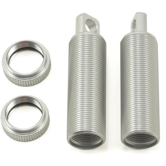 ST Racing Concepts Aluminum Threaded Front Shock Body & Collar Set (Silver) (2)