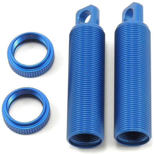 ST Racing Concepts Aluminum Threaded Rear Shock Body & Collar Set (Blue) (2)