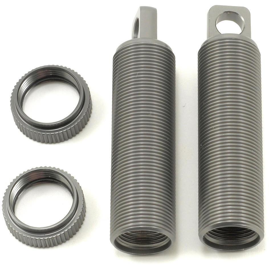 ST Racing Concepts Aluminum Threaded Rear Shock Body & Collar Set (Gun Metal) (2)