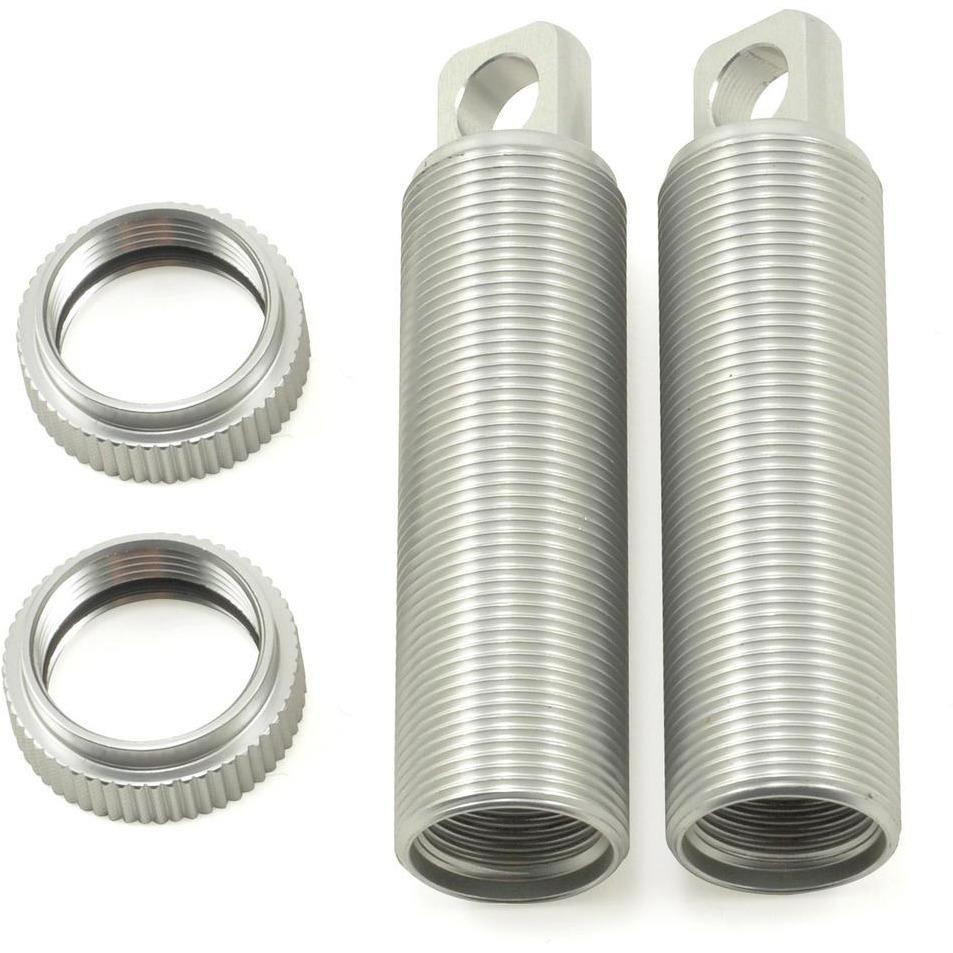 ST Racing Concepts Aluminum Threaded Rear Shock Body & Collar Set (Silver) (2)
