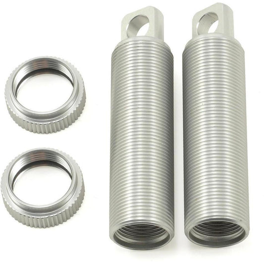 ST Racing Concepts Aluminum Threaded Rear Shock Body & Collar Set (Silver) (2)