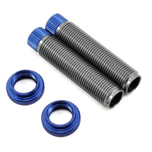 ST Racing Concepts Ascender Aluminum Threaded Shock Bodies (2) (Gun Metal/Blue)