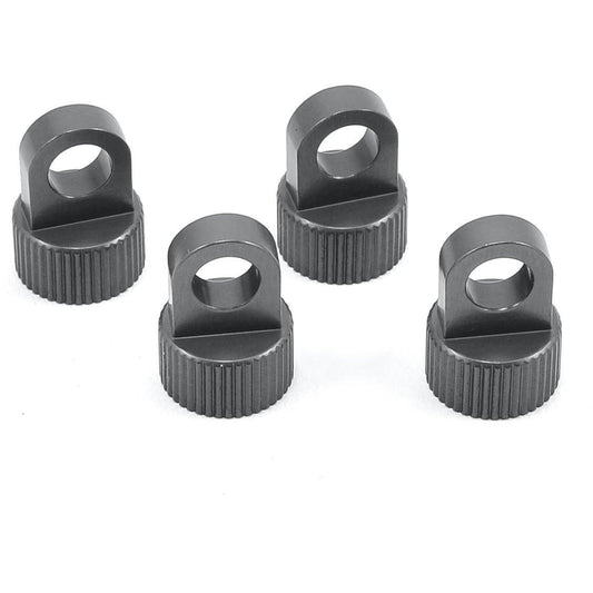ST Racing Concepts Vaterra Ascender Aluminum Upper Shock Caps (4) (Gun Metal)