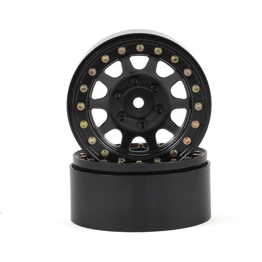 SSD RC D Hole 1.9" Steel Beadlock Crawler Wheels (Black) (2)